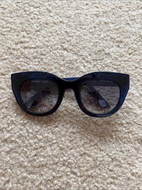 THIERRY LASRY Navy Blue Cat Eye Sunglasses